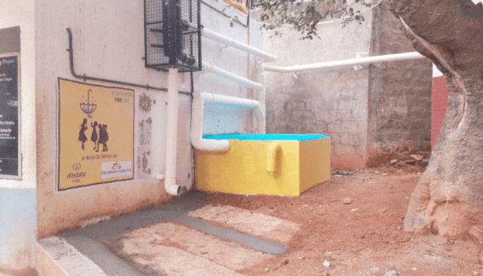 Rainwater Harvesting Unit in Government School Seegehalli, Bengaluru