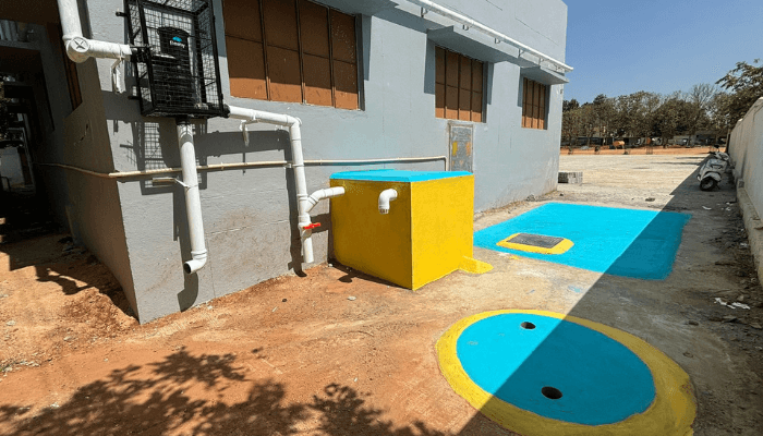 Rainwater Harvesting Unit in Government High School Ullal Upanagara, Bengaluru